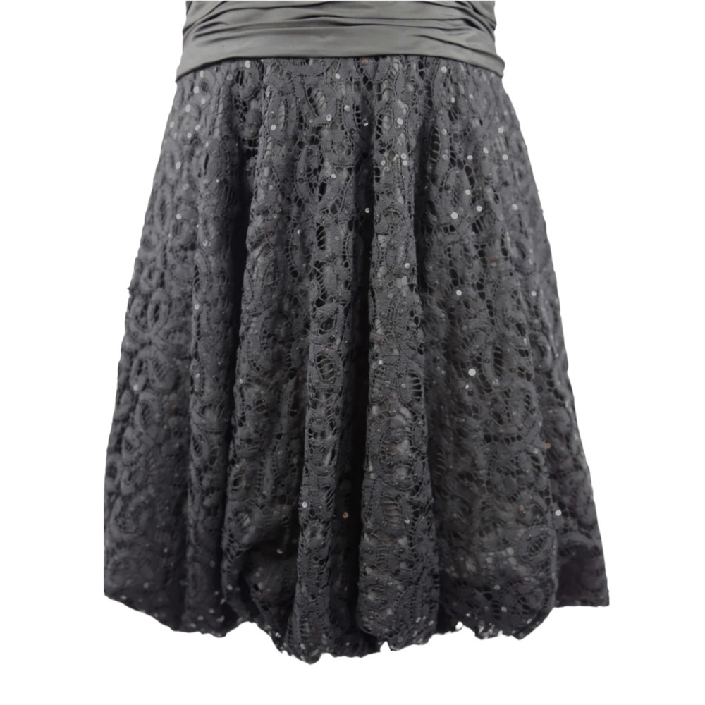 Marc Bouwer Black Beaded Bubble Cocktail Dress 6 - Picture 8 of 12